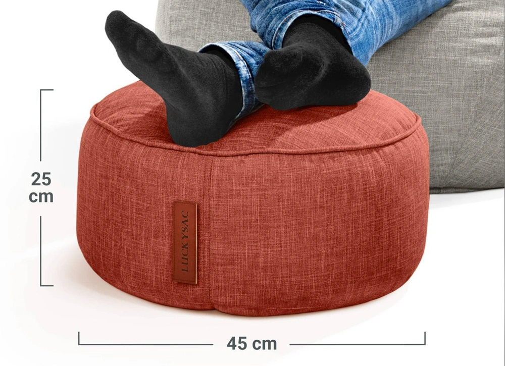 Small Beanbag Pouf (portable footstool)